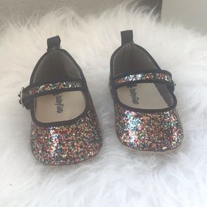 Gap baby Shoes, rainbow glitter , size 3